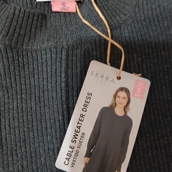 Serra Womens XL Sage Green Sweater Dress BRAND NEW - Picture 3 of 5